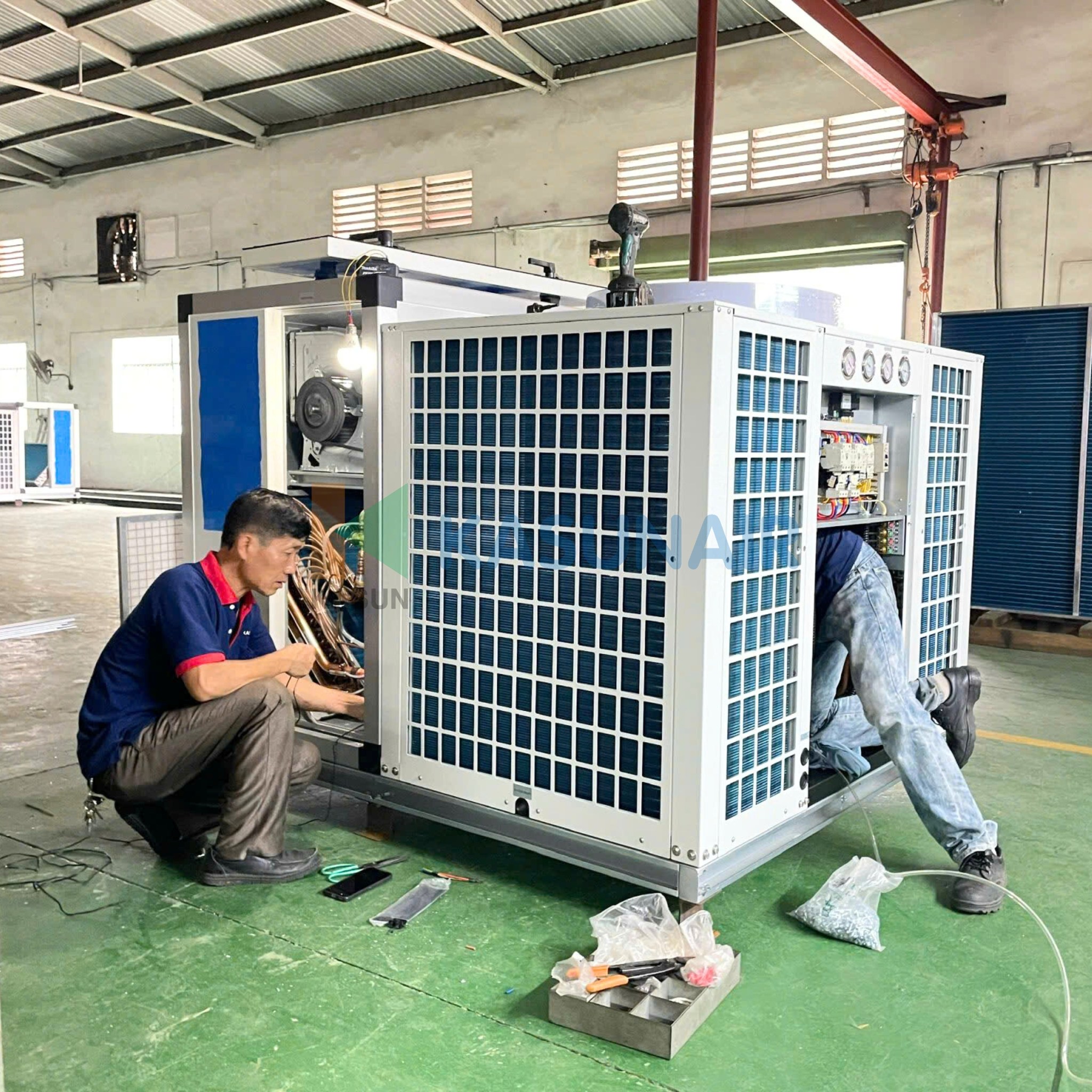 AHU KASUNAIR assembly and checking